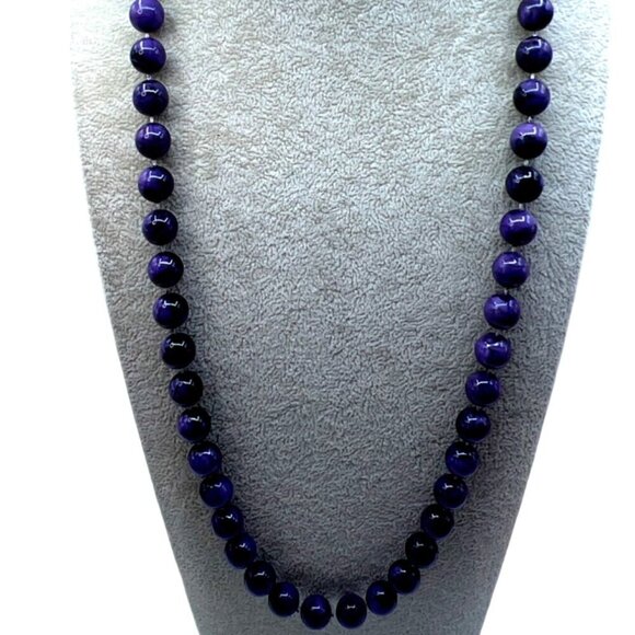 Vintage Jewelry - Vintage Purple Beaded Necklace B71